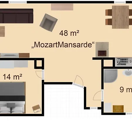 アパート Mozartmansarde ヴァーレン